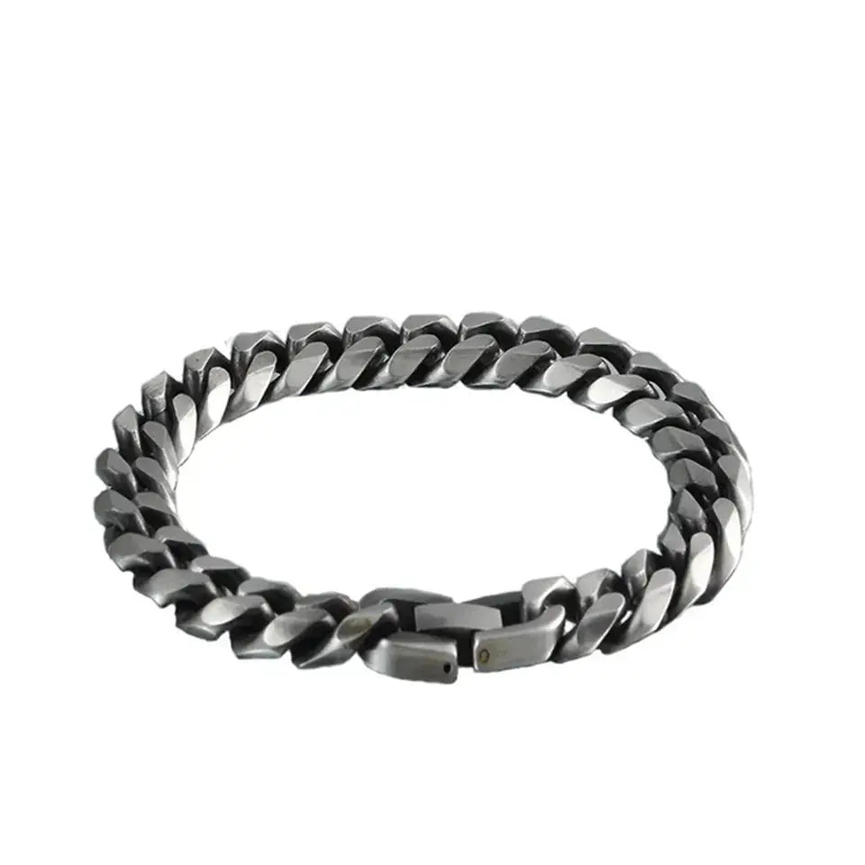 Hades Classic Silver Thick Bracelet - Salty Accessories