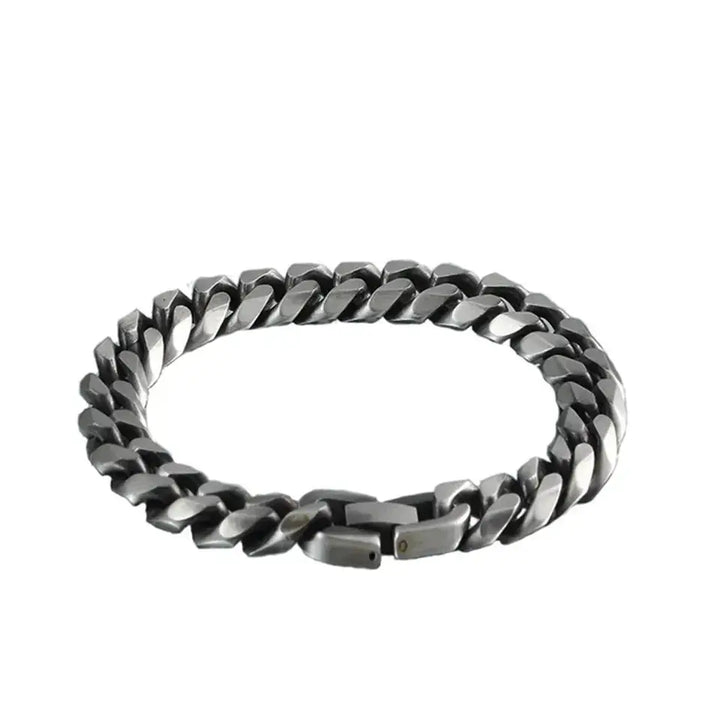 Hades Classic Silver Thick Bracelet - Salty Accessories