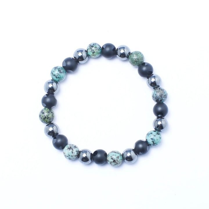 Hakik Black Stone Beaded Bracelet - Salty Accessories