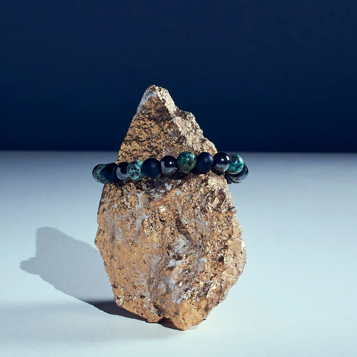 Hakik Black Stone Beaded Bracelet - Salty Accessories