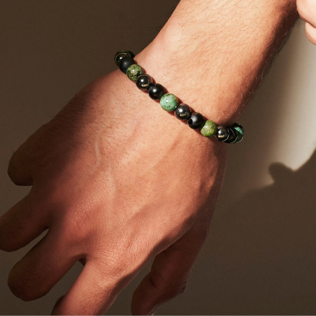 Hakik Black Stone Beaded Bracelet - Salty Accessories