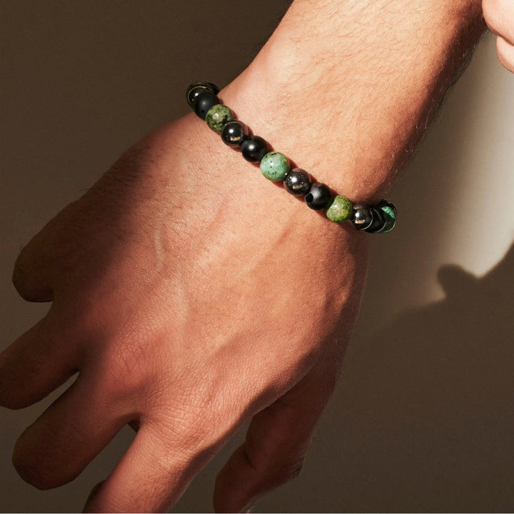 Hakik Black Stone Beaded Bracelet - Salty Accessories