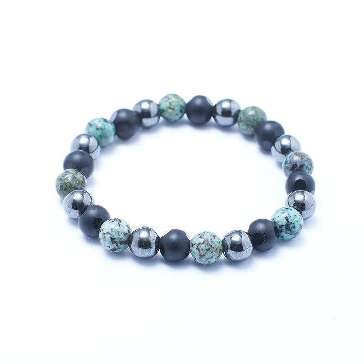 Hakik Black Stone Beaded Bracelet - Salty Accessories