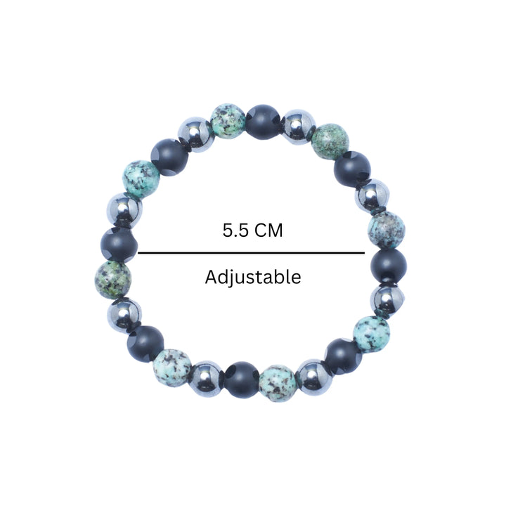 Hakik Black Stone Beaded Bracelet - Salty Accessories