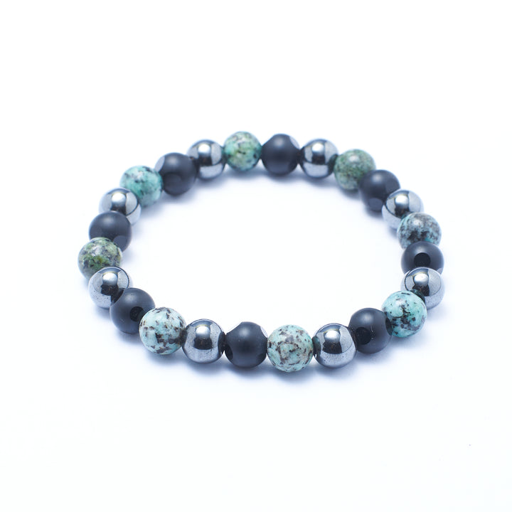 Hakik Black Stone Beaded Bracelet | Salty