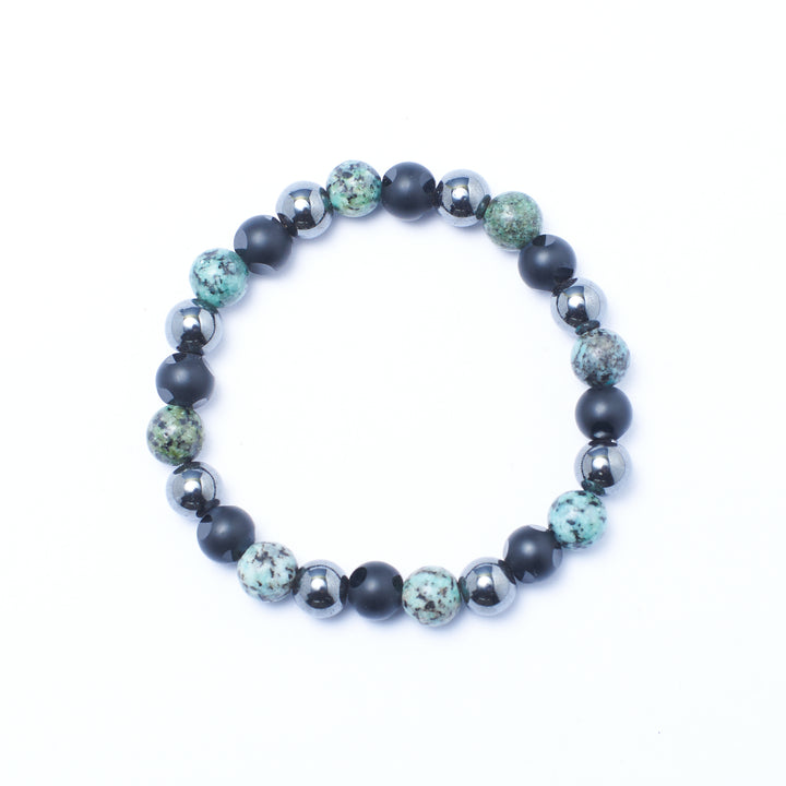 Hakik Black Stone Beaded Bracelet | Salty