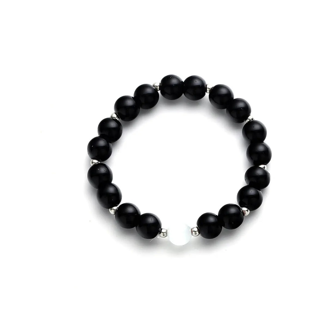 Halo Bead Bracelet - Black | Salty