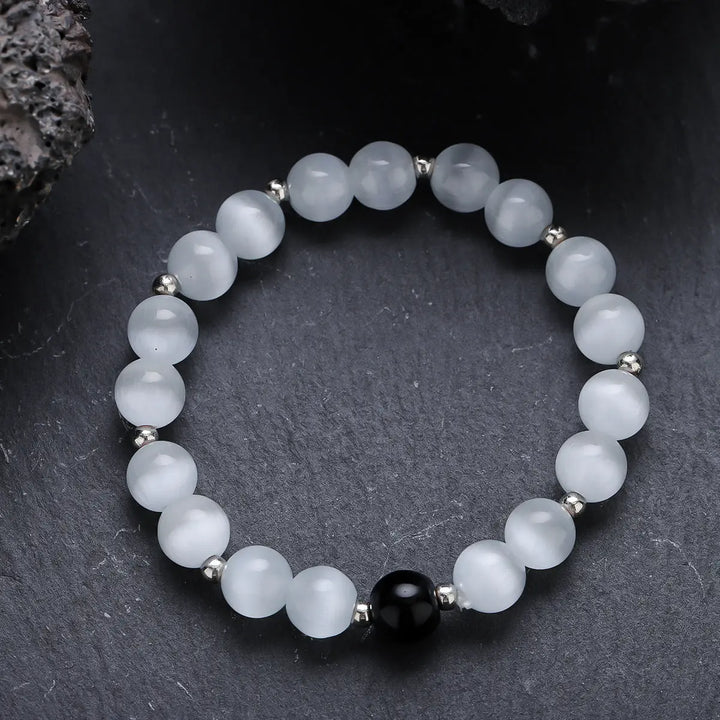 Halo Bead Bracelet - White | Salty