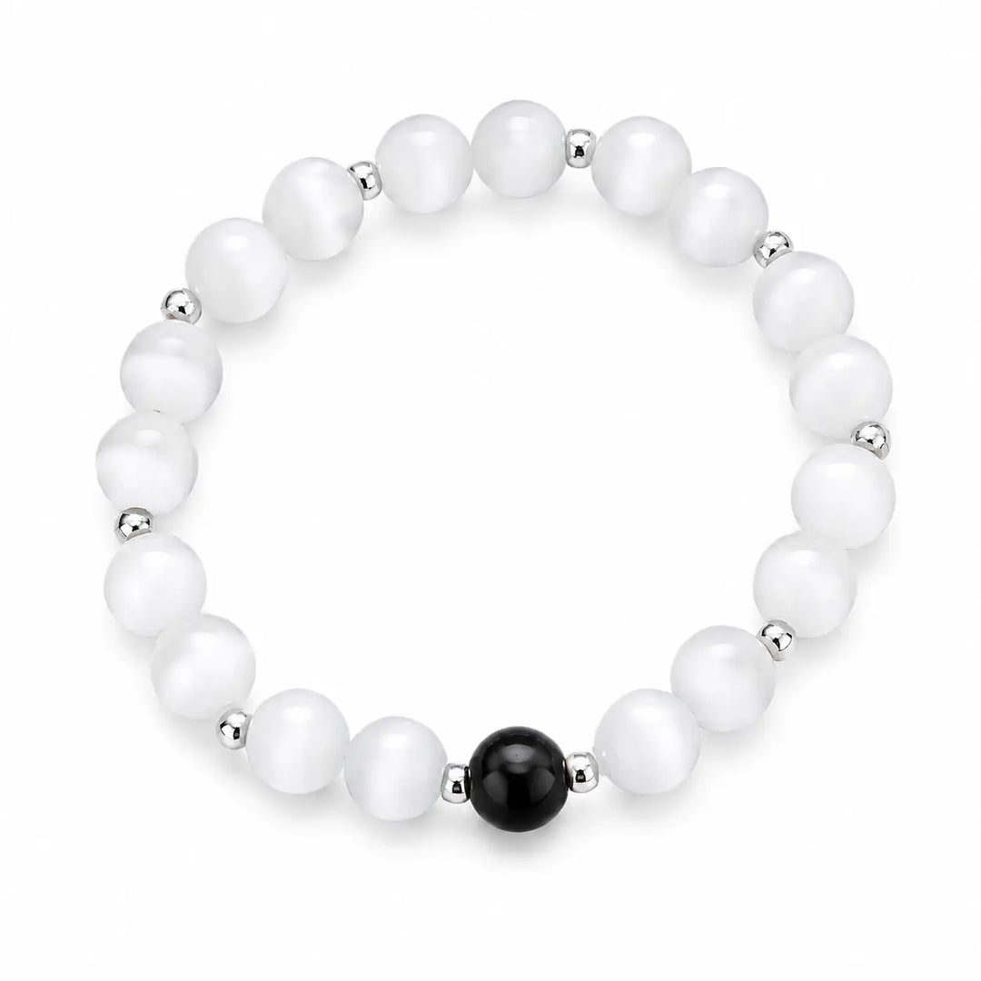 Halo Bead Bracelet - White | Salty