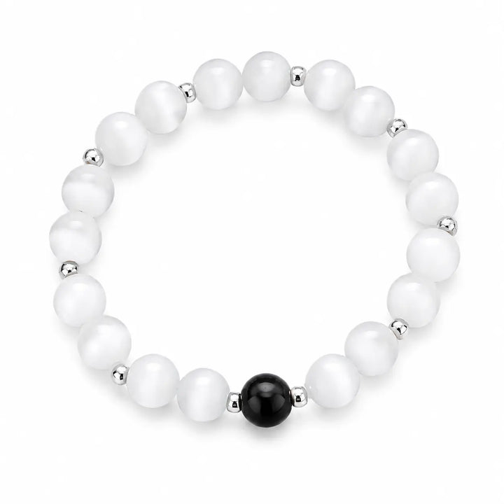 Halo Bead Bracelet - White | Salty