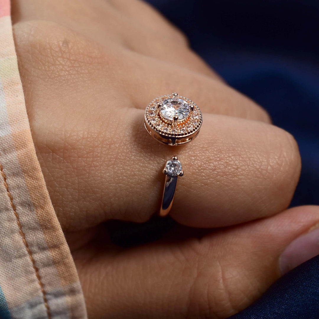 Halo Spinner Ring - Rose Gold - Salty Accessories