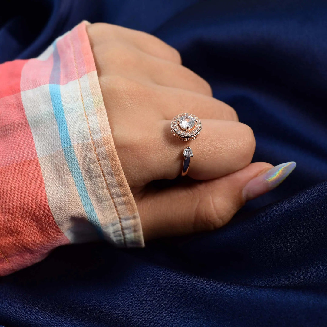 Halo Spinner Ring - Rose Gold - Salty Accessories