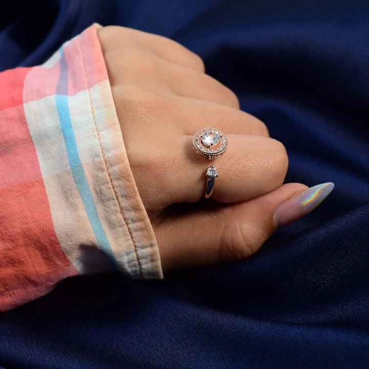 Halo Spinner Ring - Rose Gold - Salty Accessories