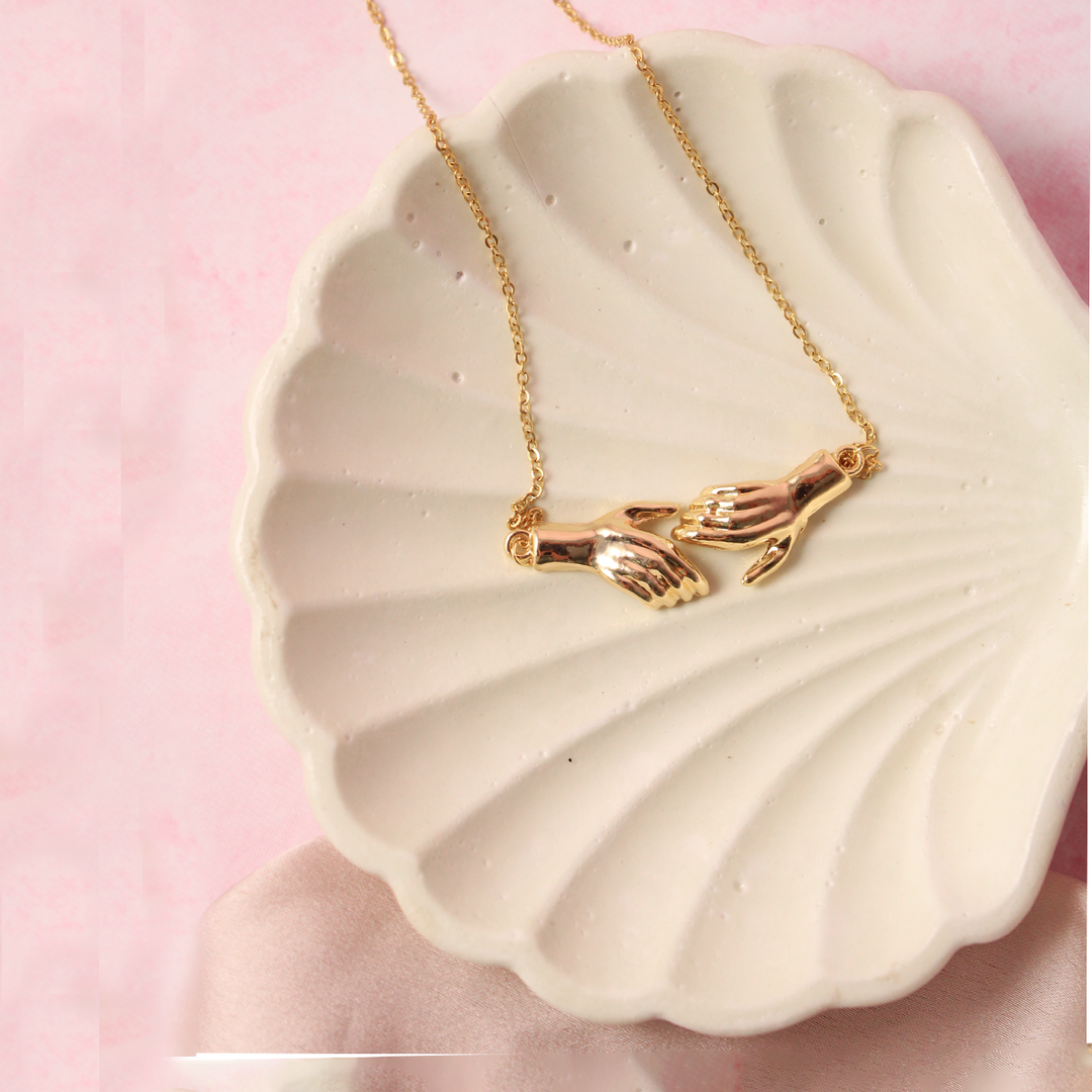 Hand In Hand Symbolic Love Necklace - Salty Accessories