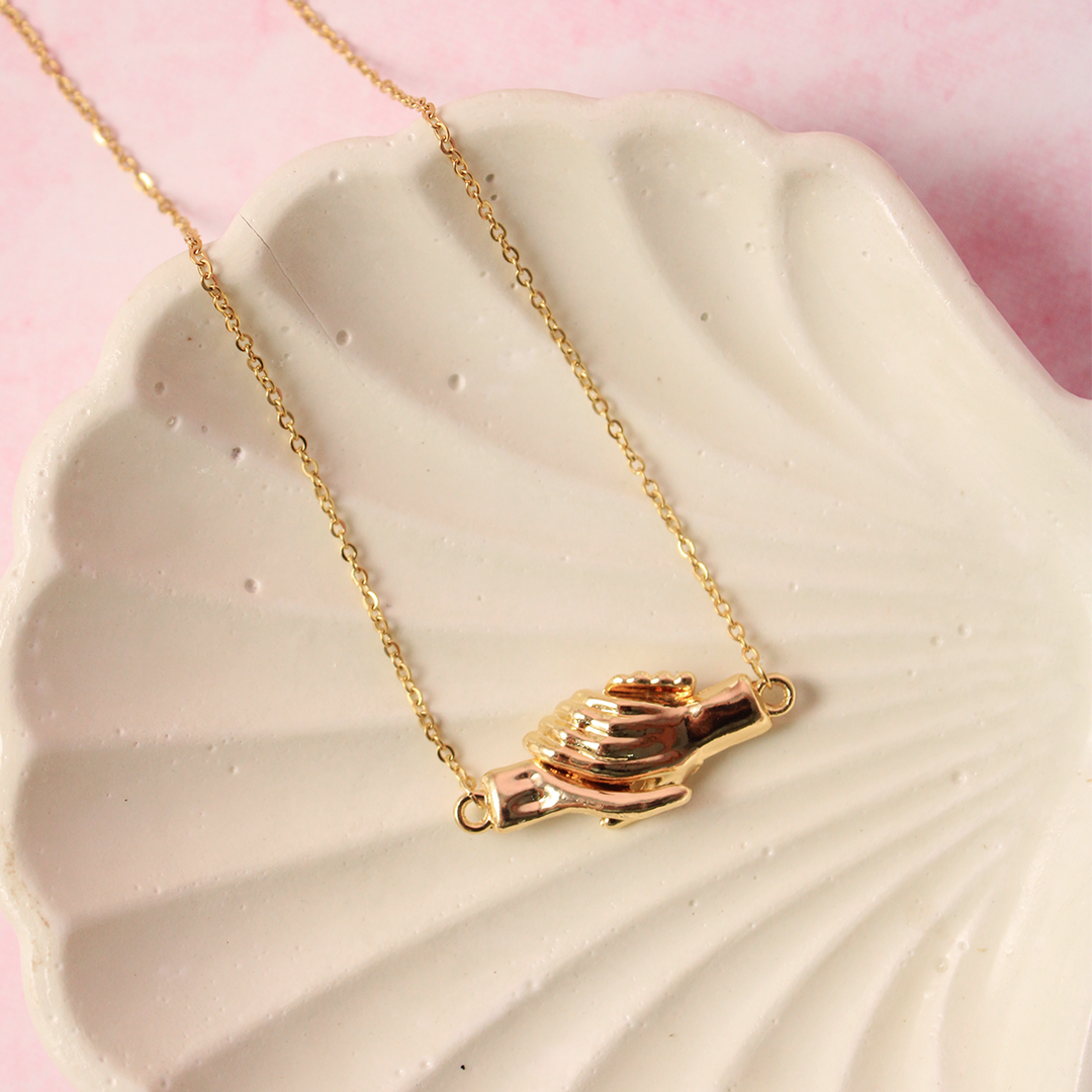 Hand In Hand Symbolic Love Necklace - Salty Accessories