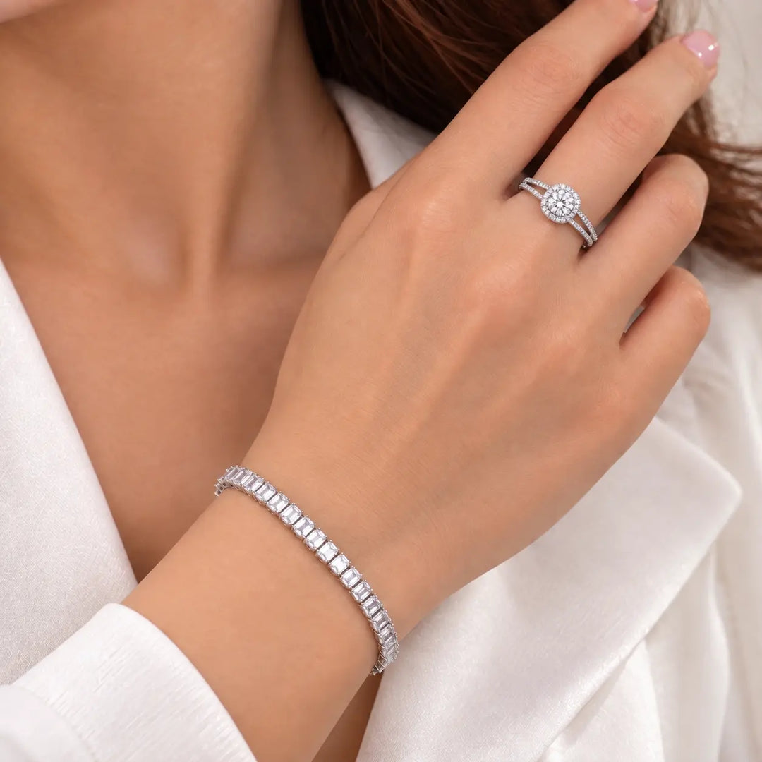 Hazy Hit Ring And Bracelet Set | Salty
