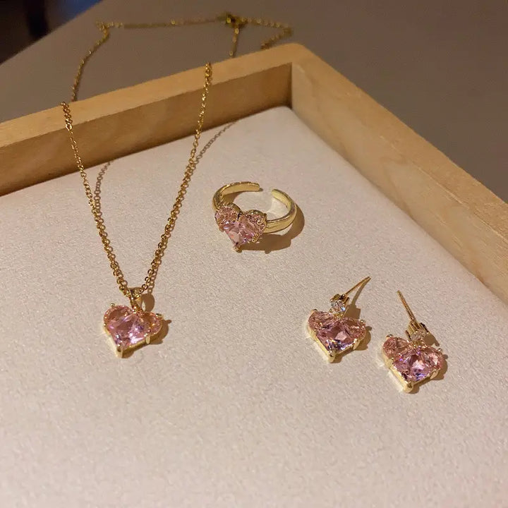 Mesmerizing Pink complete Jewellery Set