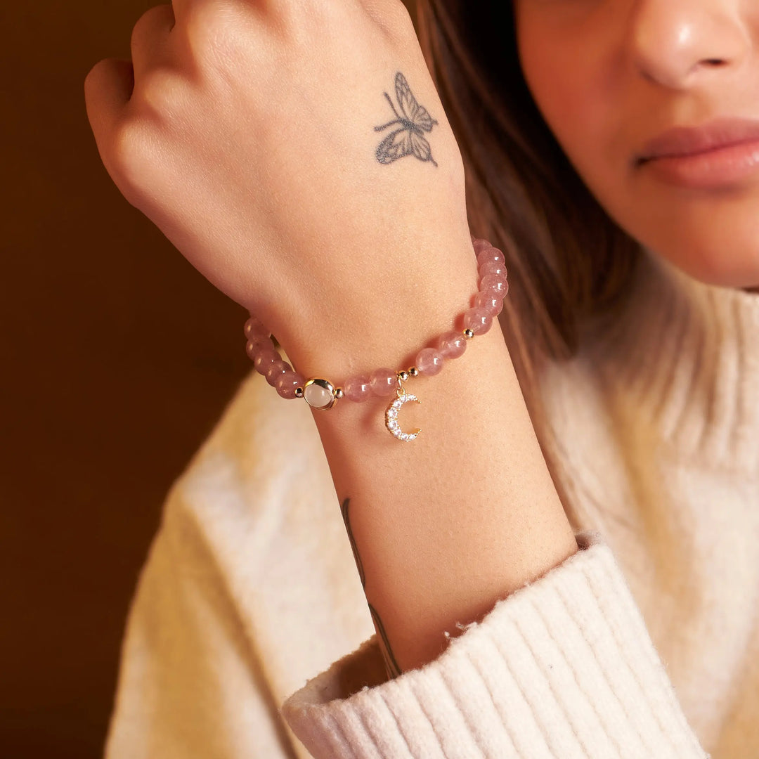 Healing Crystal Luna Stone Band - Salty Accessories