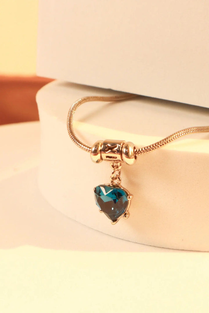 Heart Drop charm Bracelet - Salty Accessories