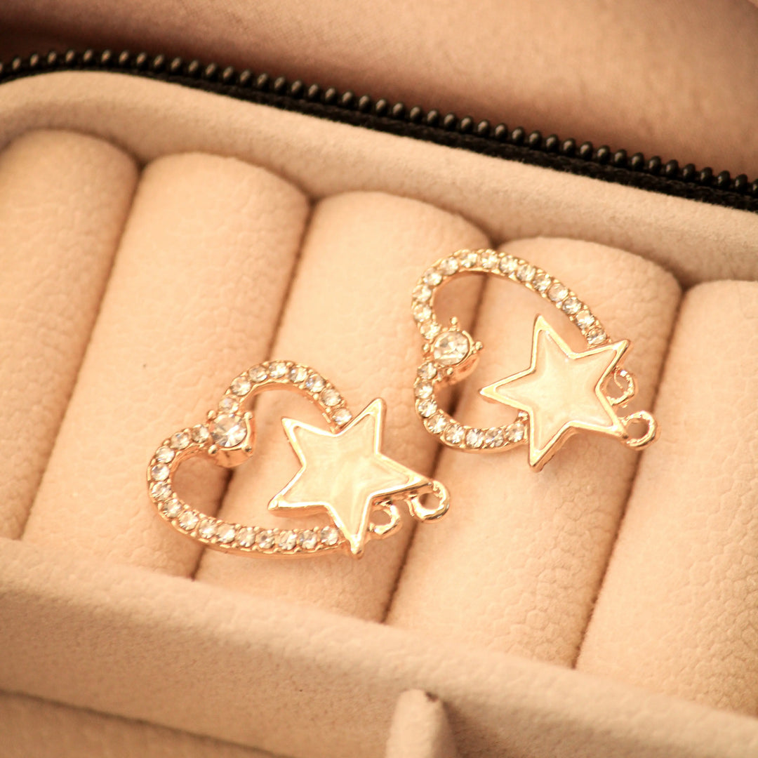 Heart Star Stud Earrings