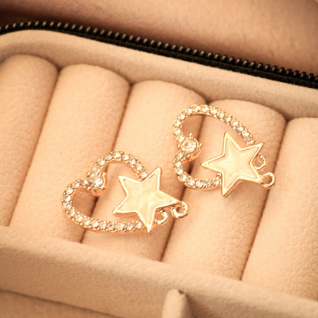 Heart Star Stud Earrings