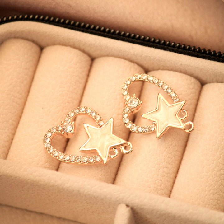 Heart Star Stud Earrings