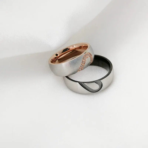 Heart-To-Heart Couple Ring (Set Of 2)