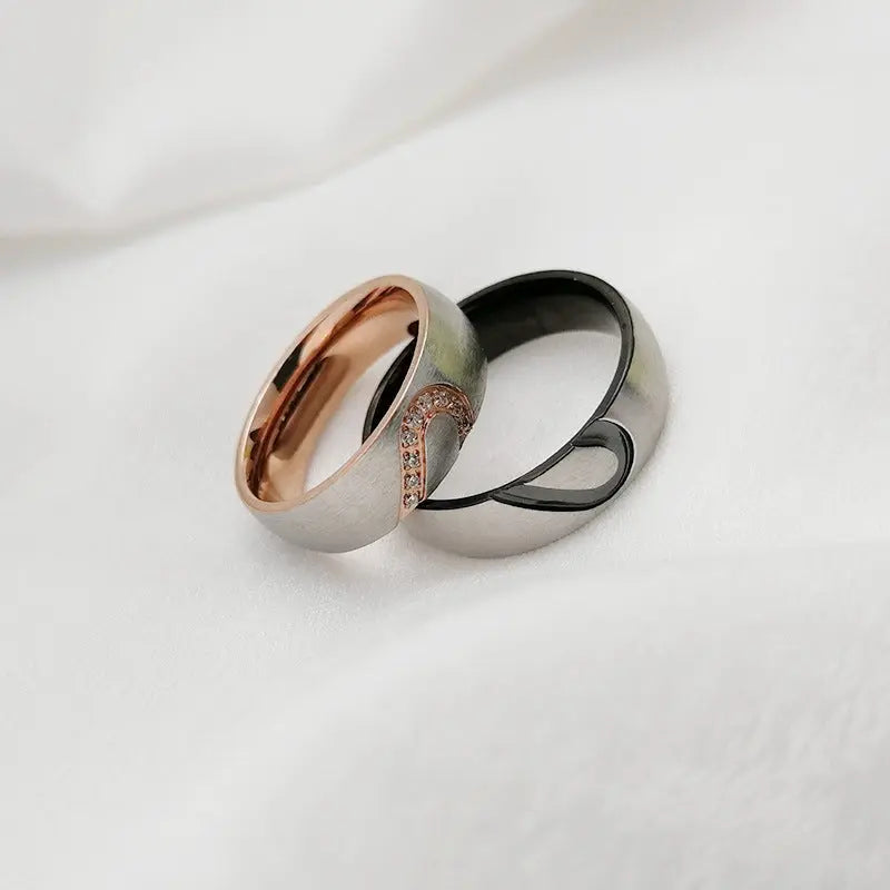 Heart-To-Heart Couple Ring (Set Of 2)