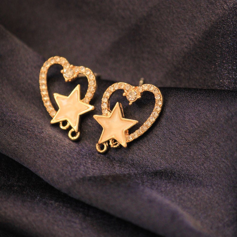 Heart Star Stud Earrings