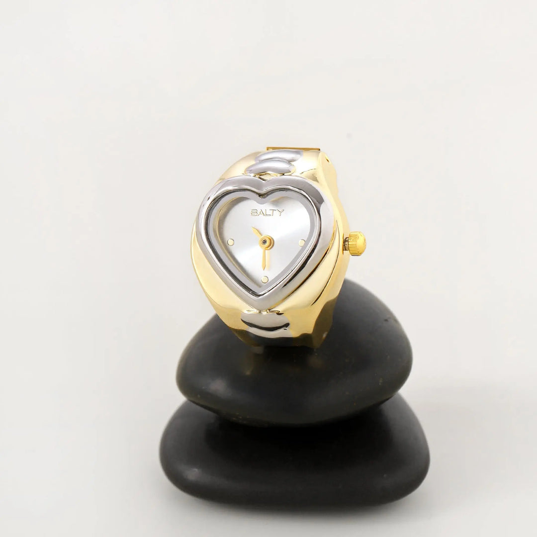 HeartTime Watch Ring - Gold | Salty