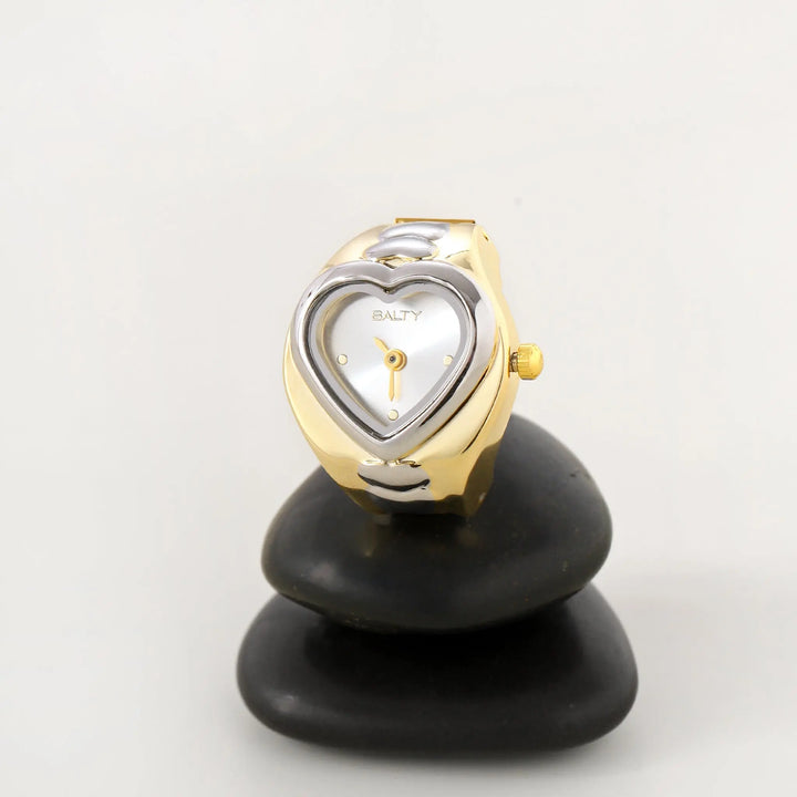HeartTime Watch Ring - Gold | Salty