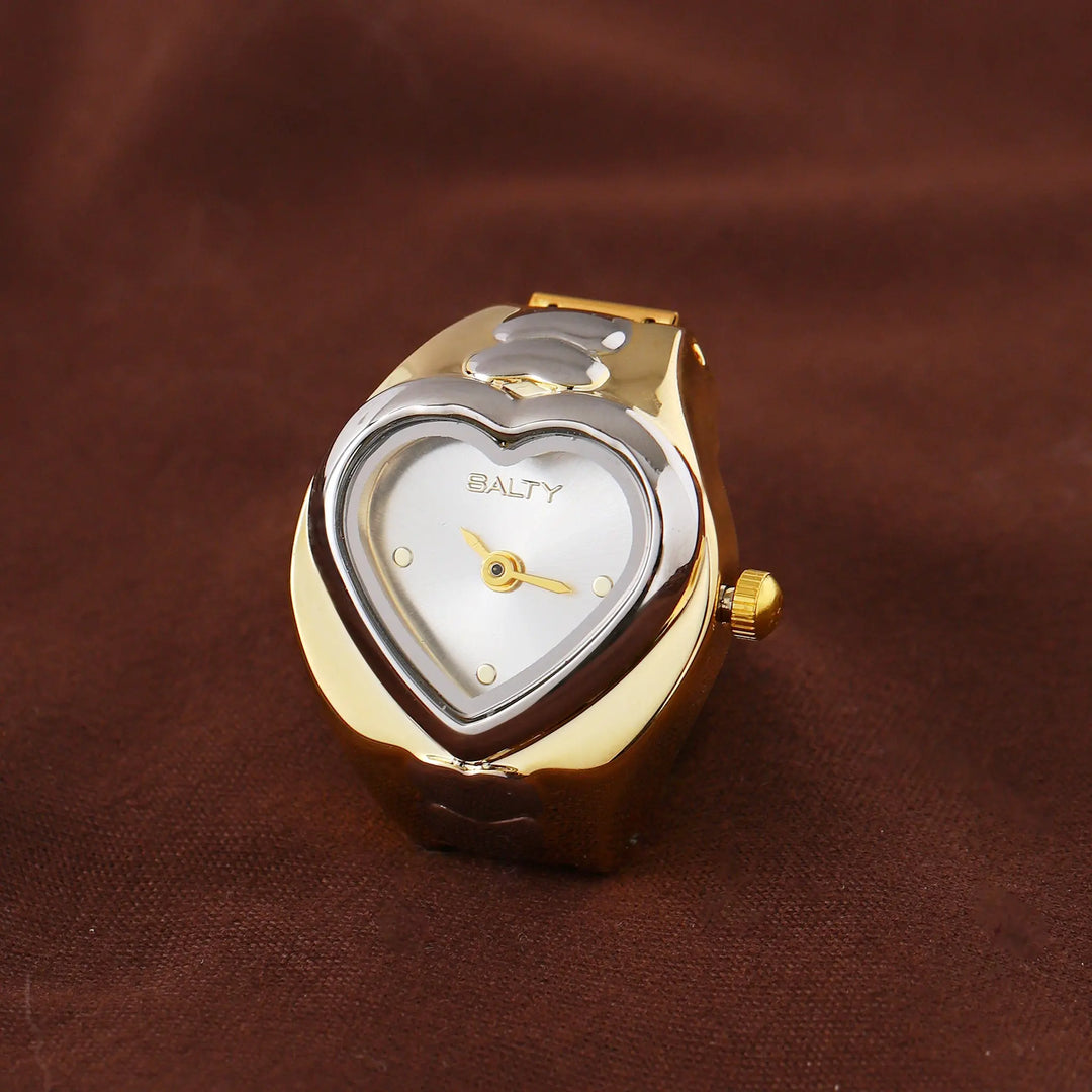 HeartTime Watch Ring - Gold | Salty