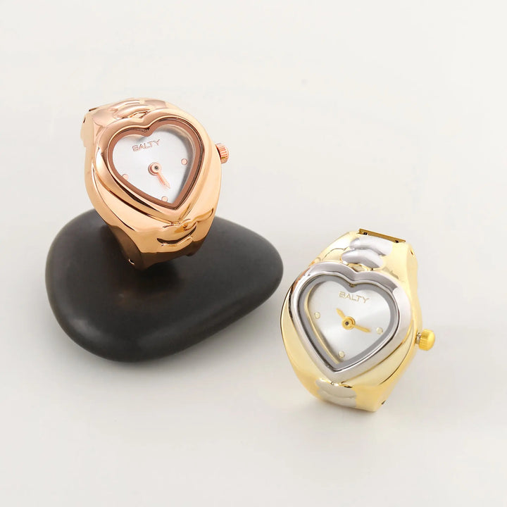 HeartTime Watch Ring - Gold | Salty
