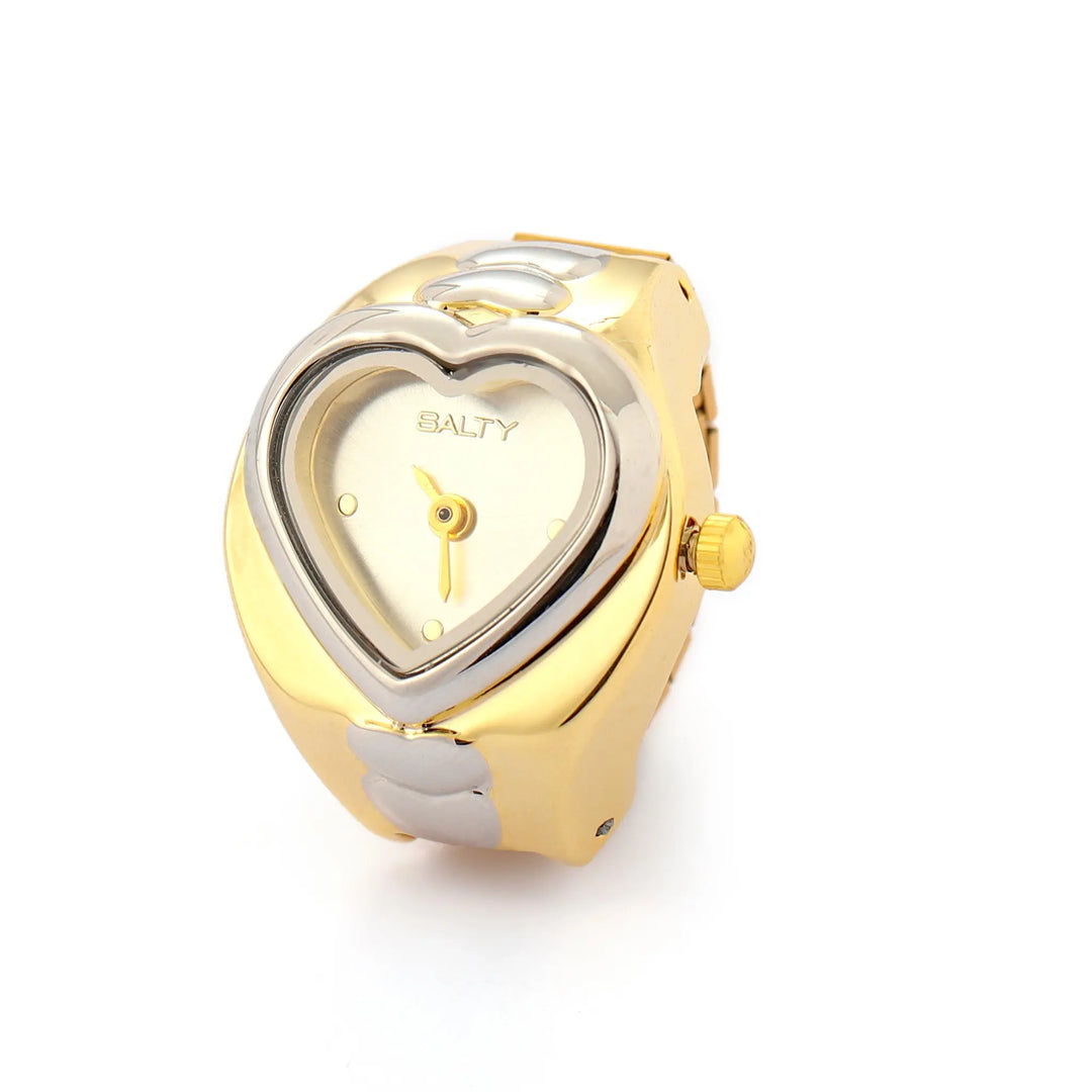 HeartTime Watch Ring - Gold | Salty