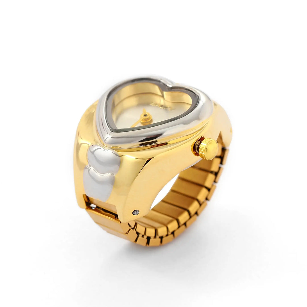 HeartTime Watch Ring - Gold | Salty