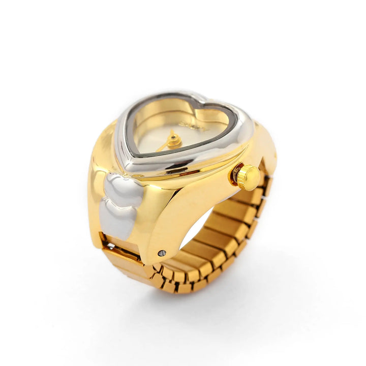 HeartTime Watch Ring - Gold | Salty