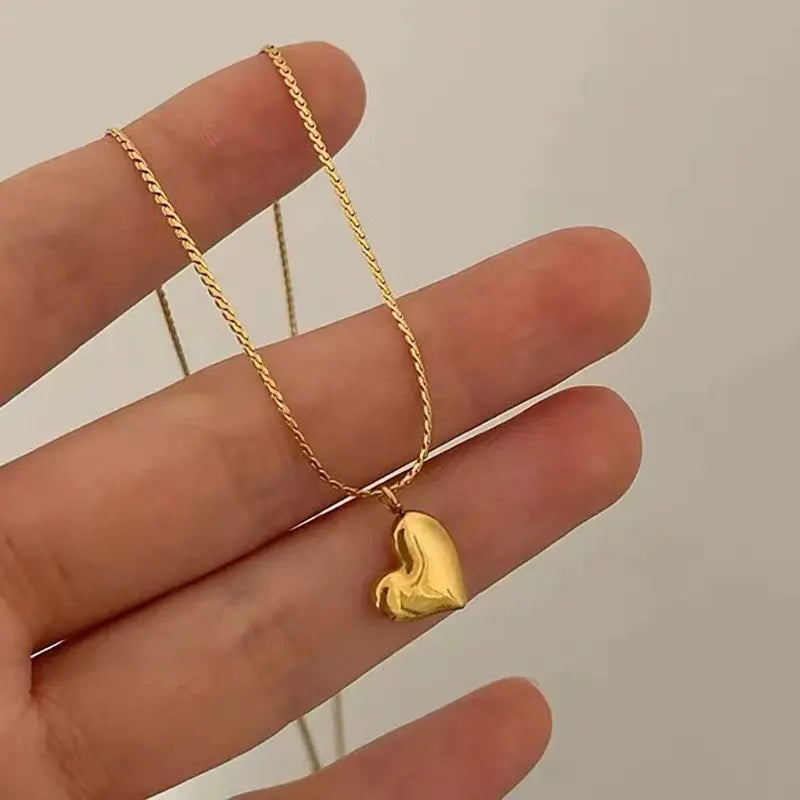 Heart Whispers Golden Necklace