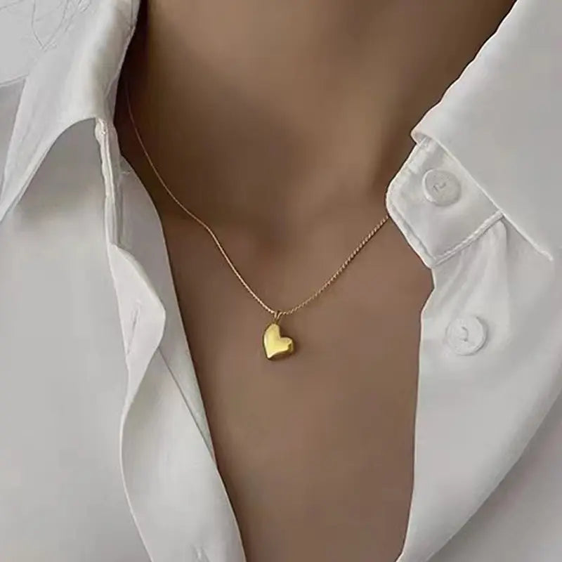 Heart Whispers Golden Necklace