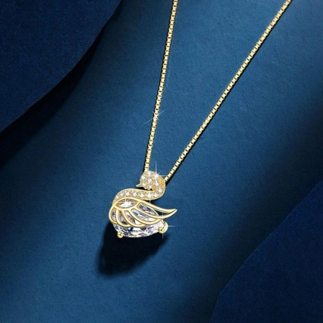 Traditional Gold Swan Pendant | Art of Gold Jewellery, Coimbatore