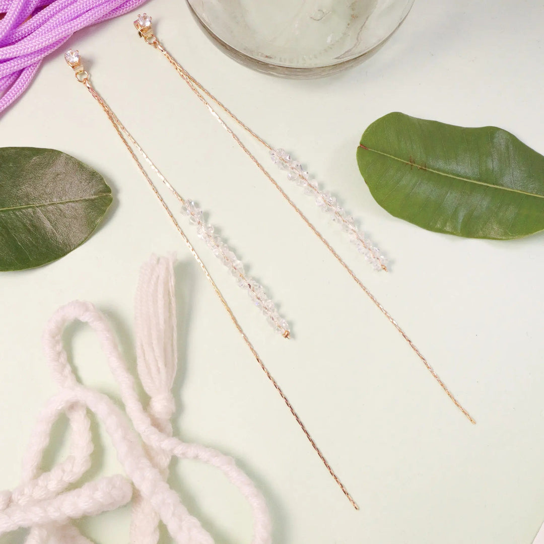 Heaven Glow Long Earrings - Salty Accessories
