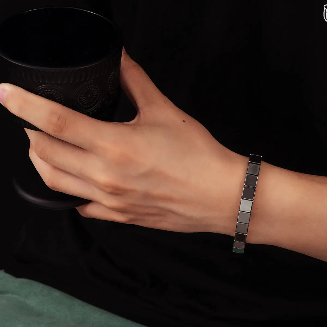 Hematite Cube Bracelet | Salty