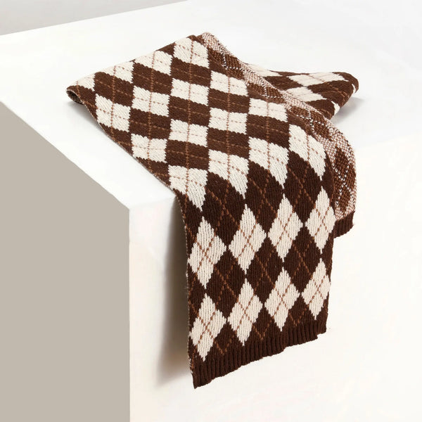 Heritage Diamond Luxe Scarf - Brown