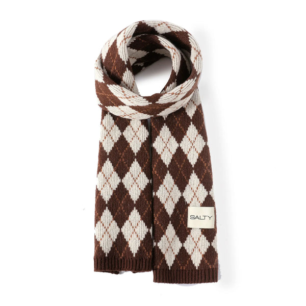 Heritage Diamond Luxe Scarf - Brown