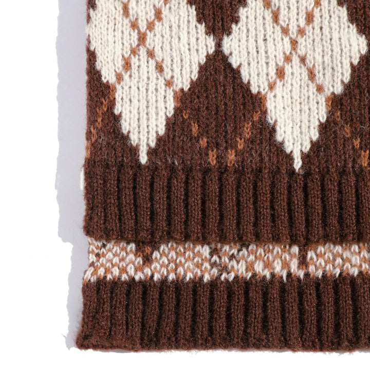 Heritage Diamond Luxe Scarf - Brown | Salty