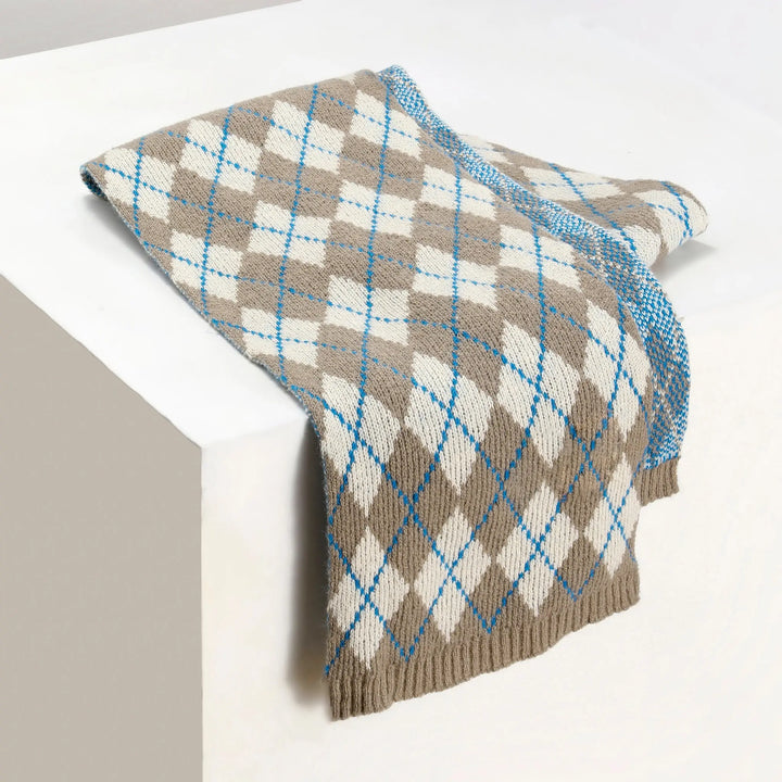 Heritage Diamond Luxe Scarf - Khaki | Salty