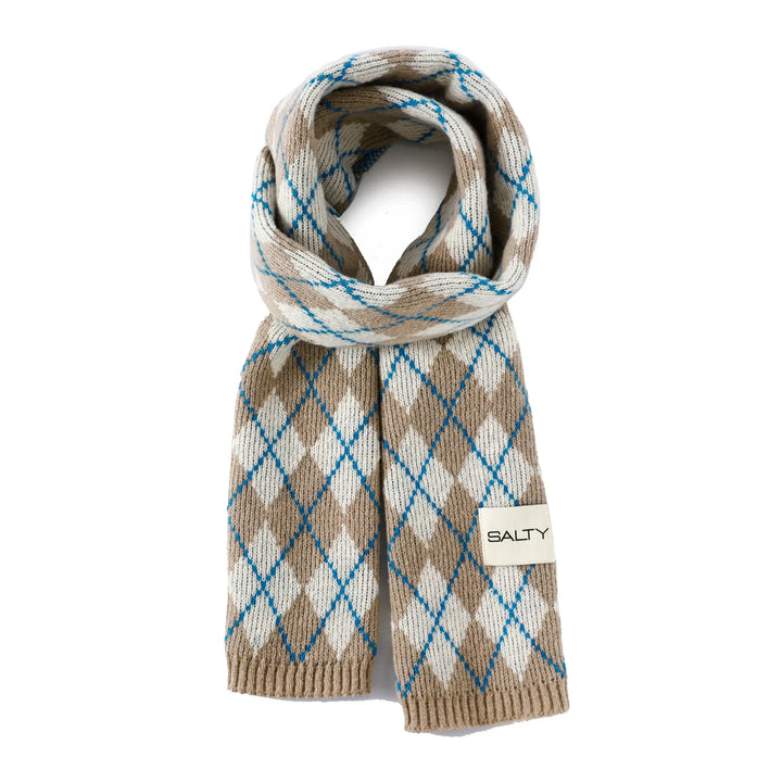 Heritage Diamond Luxe Scarf - Khaki | Salty