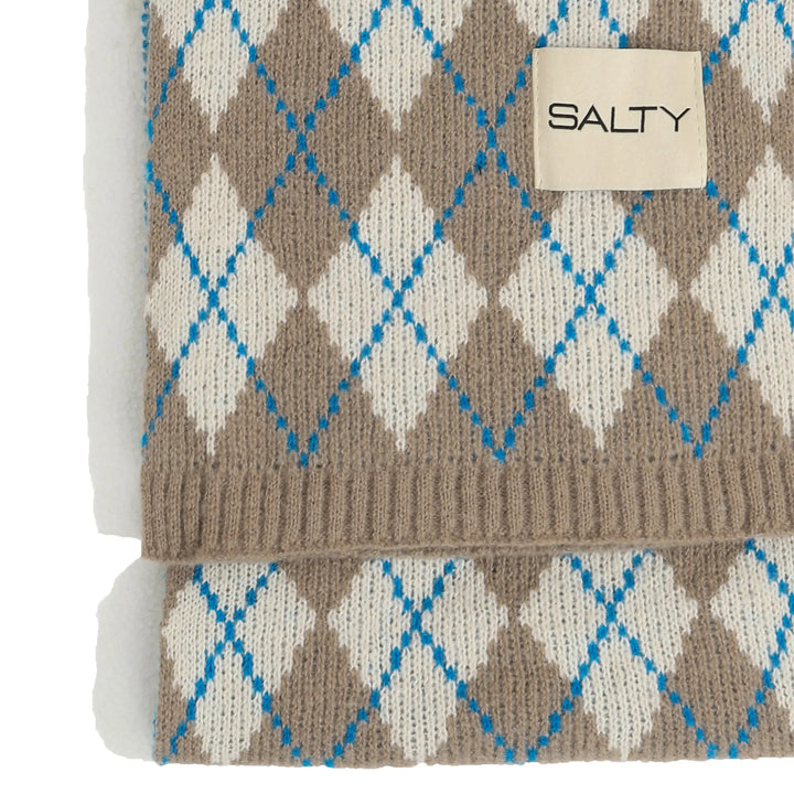 Heritage Diamond Luxe Scarf - Khaki | Salty