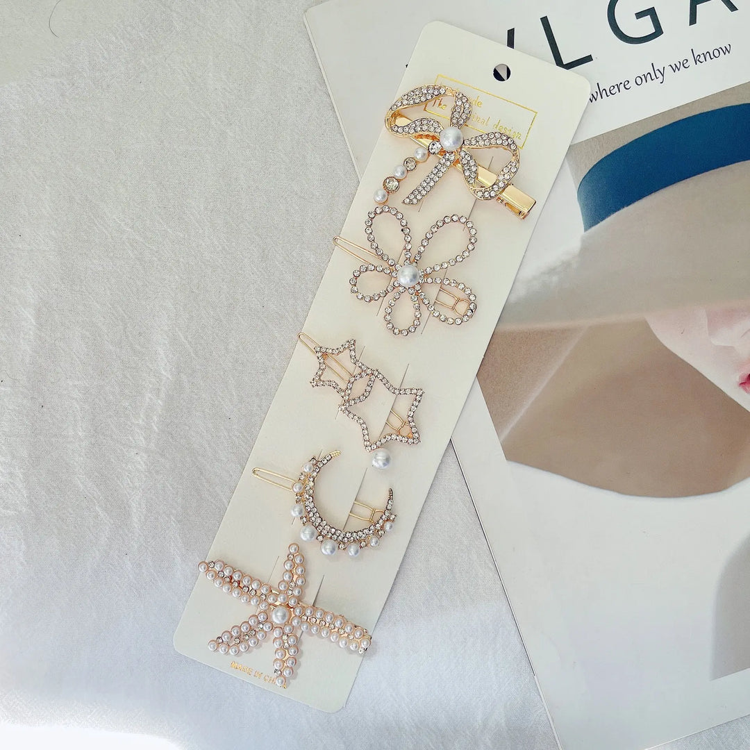 Set of 5 Love Affair Hair Pins