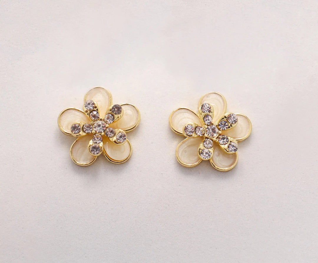 Hibiscus Flower Stud Earrings - Salty Accessories