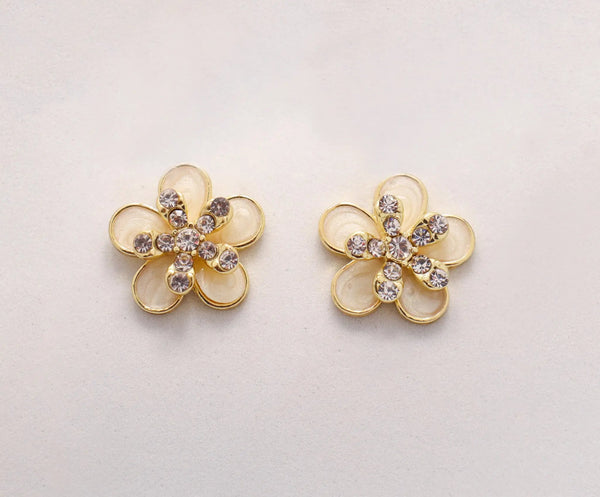 Hibiscus Flower Stud Earrings